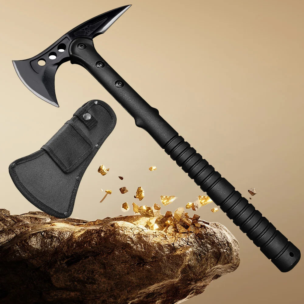 Hachette tactique pliable multifonctions en acier au carbone - BLACKBEARD OUTDOOR INDUSTRIES