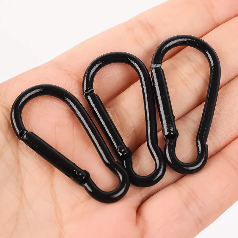 Mini Mousqueton en Alliage d'Aluminium – Lot de 10/50 pièces | Clip D-Type Pratique et Résistant pour Clés, Camping et Outdoor - BLACKBEARD OUTDOOR INDUSTRIES