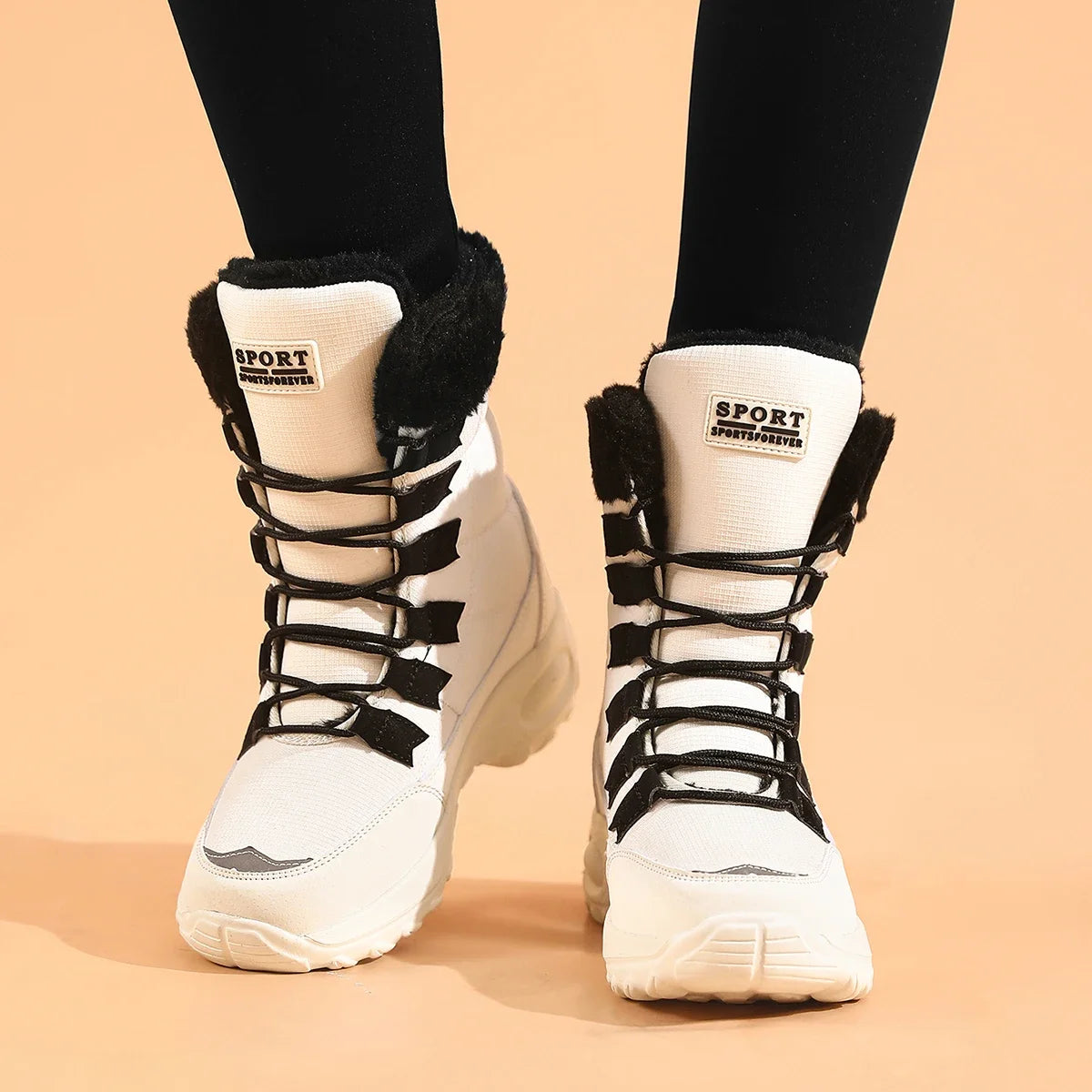 Bottes Hautes Femme – Chaudes & Imperméables – Fourrées et Confortables – Modèle Hiver PANDA ENERGY - BLACKBEARD OUTDOOR INDUSTRIES
