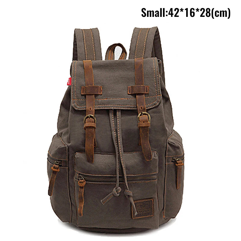 MARKROYAL Sac à Dos Vintage en Toile – Grand Format 36–55L | Compatible PC 14’’ | Unisexe - BLACKBEARD OUTDOOR INDUSTRIES