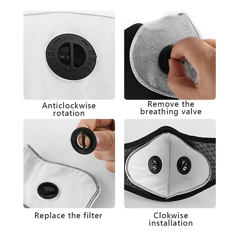 Filtres de Rechange Anti-Poussière PM2.5 à Charbon Actif – 5 Couches pour Masques de Cyclisme - BLACKBEARD OUTDOOR INDUSTRIES