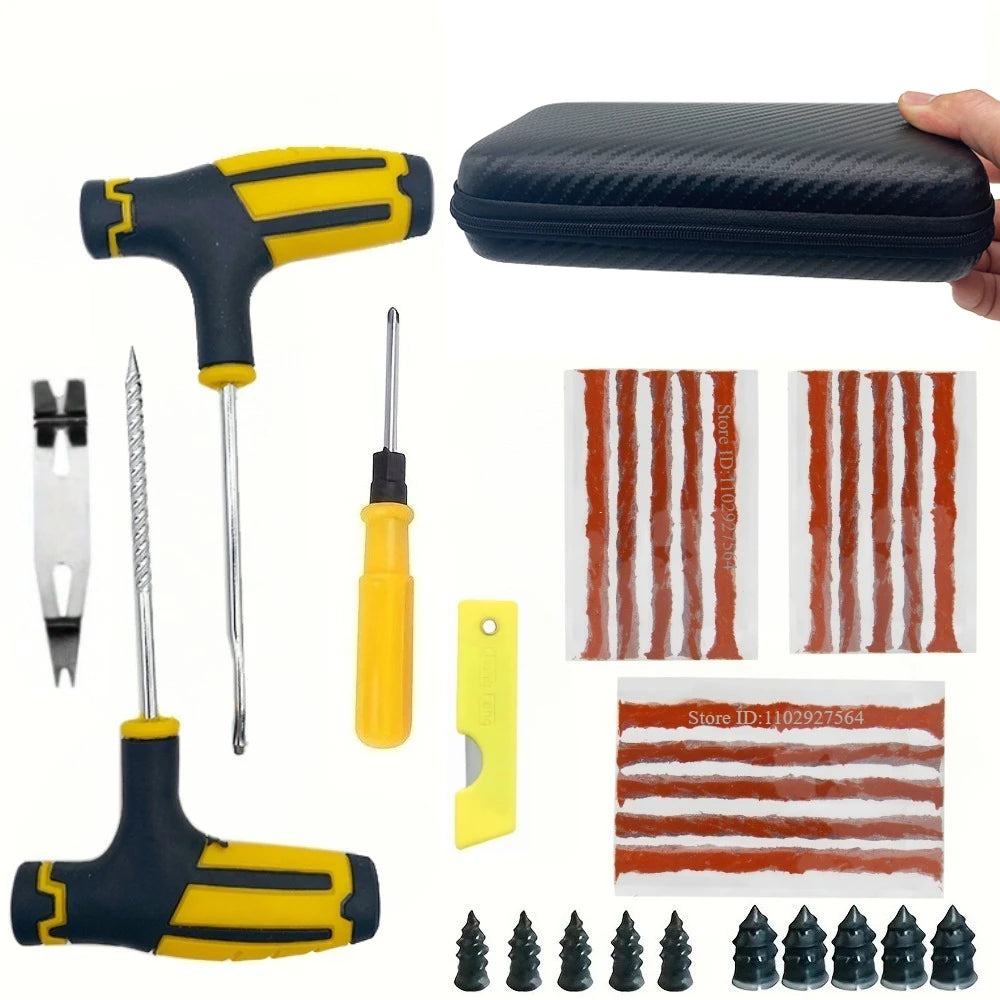 ZFOUEK Kit de Réparation de Pneu Voiture – Kit Complet d'Urgence avec Mèches, Colle, Outils, Boîte de Rangement - BLACKBEARD OUTDOOR INDUSTRIES