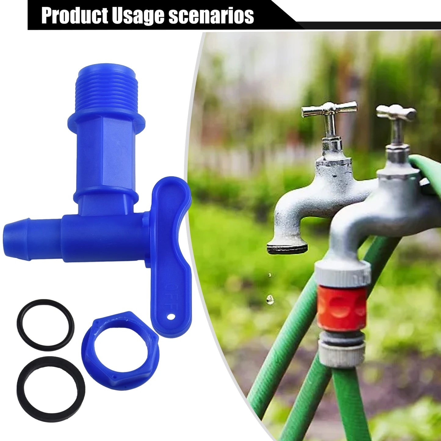 Robinet en plastique pour fût IBC – Raccord de réservoir d’eau/récupérateur d’eau de pluie - BLACKBEARD OUTDOOR INDUSTRIES