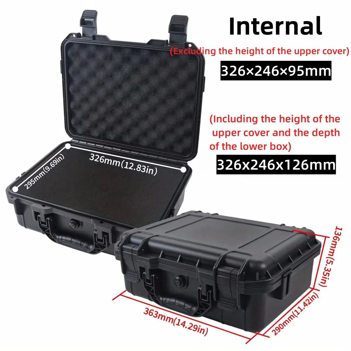 Mallette de Transport Rigide Étanche avec Mousse Prédécoupée – Boîte de Rangement de Sécurité pour Outils, Matériel, Optique, Drone Ma boutique