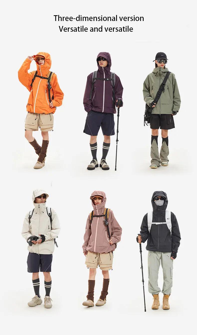 Veste de Randonnée Imperméable et Coupe-Vent Unisexe avec Capuche – Veste de Sport Haute Qualité pour Randonnée, Course et Escalade - BLACKBEARD OUTDOOR INDUSTRIES