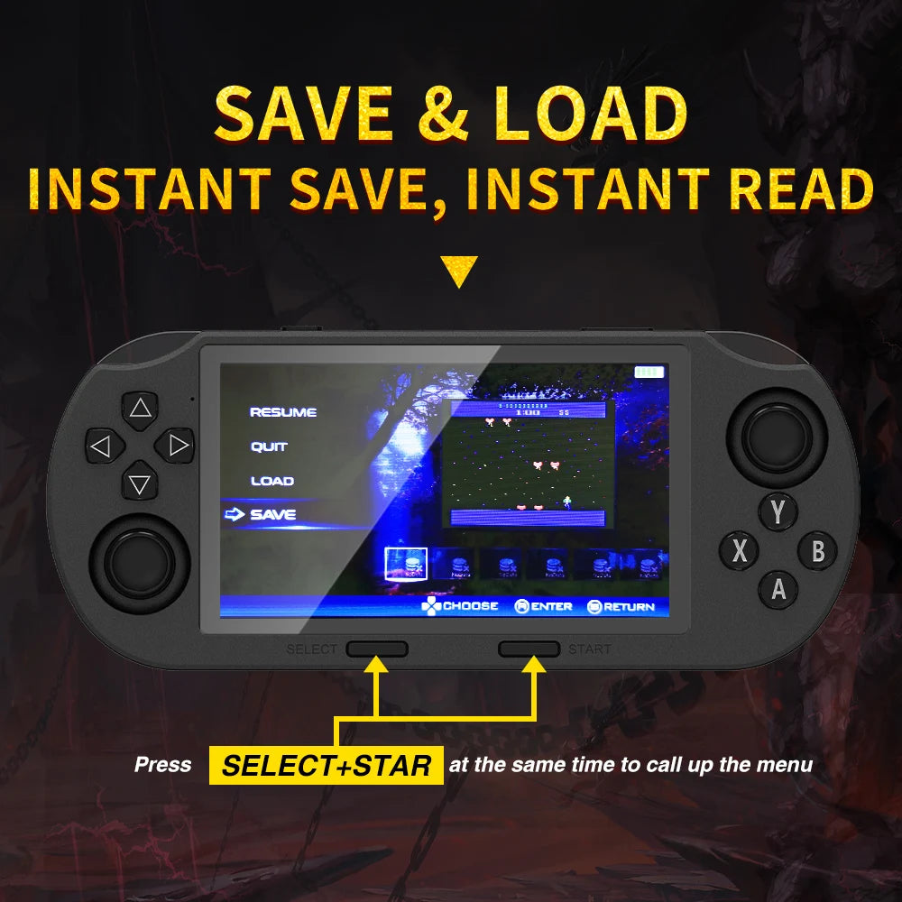Console de Jeu Rétro Portable SF3000 – Écran IPS 4.5" – 20 000+ Jeux – 14 Émulateurs – 64Go – 3000mAh - BLACKBEARD OUTDOOR INDUSTRIES