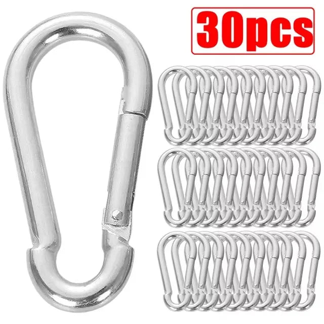 Mini Mousqueton en Alliage d'Aluminium – Lot de 10/50 pièces | Clip D-Type Pratique et Résistant pour Clés, Camping et Outdoor - BLACKBEARD OUTDOOR INDUSTRIES