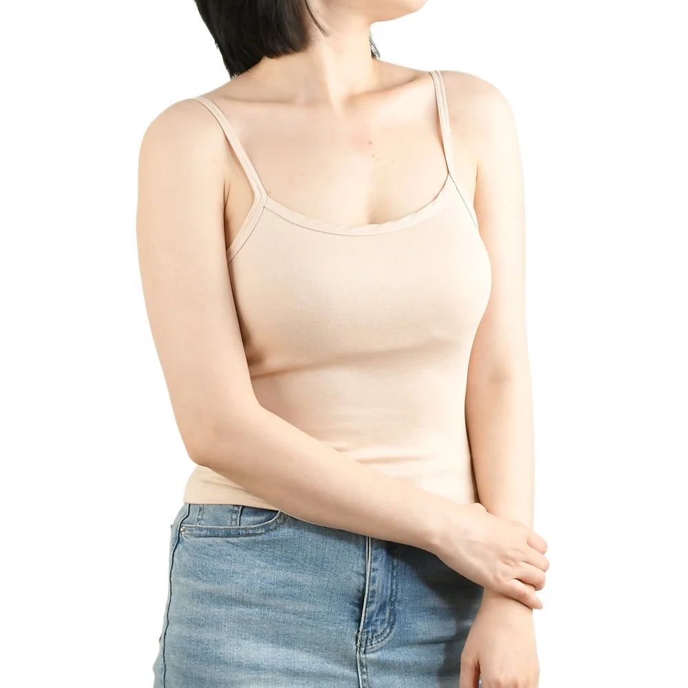 Débardeur Femme à Bretelles Fines avec Coques | Camisole Rembourrée Été – Sport & Casual | S-XL - BLACKBEARD OUTDOOR INDUSTRIES