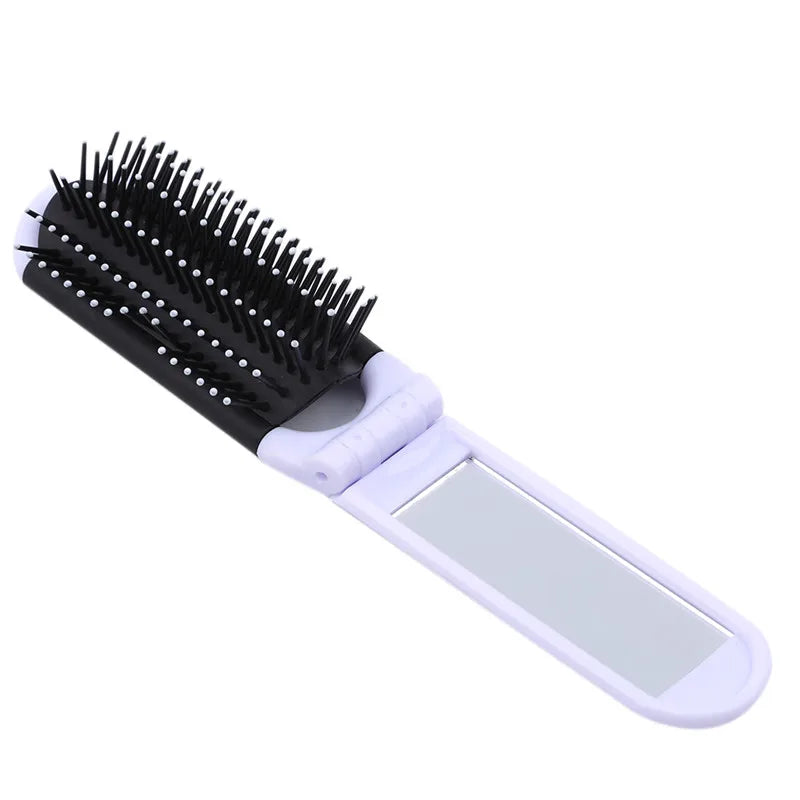 Peigne Pliant en Plastique avec Miroir Portable – Peigne de Maquillage Pratique et Élégant, Accessoire de Mode pour Femme, Idéal pour Sac à Main - BLACKBEARD OUTDOOR INDUSTRIES