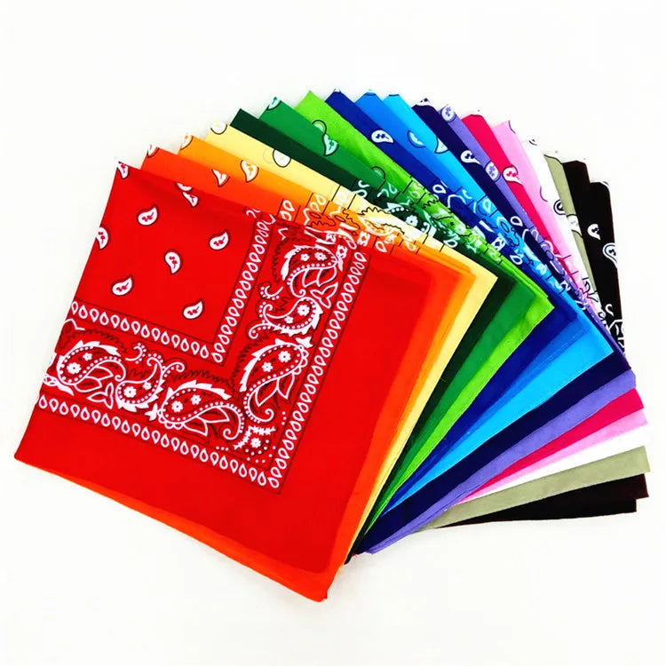 Bandana Carré Hip Hop en Coton – 54x54 cm, Imprimé Paisley - BLACKBEARD OUTDOOR INDUSTRIES