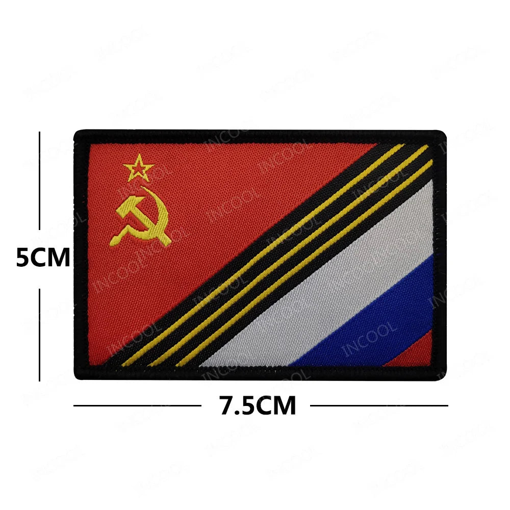 Patch Brodé Russie Soviétique – Bande Noire et Jaune Réfléchissante Infrarouge - BLACKBEARD OUTDOOR INDUSTRIES