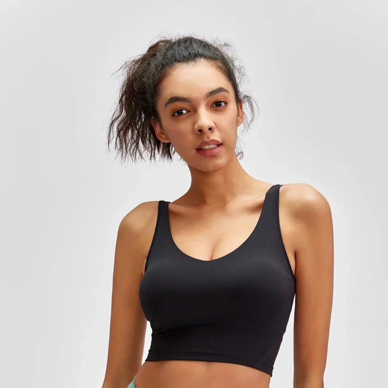 Débardeur NEPOAGYM PASSION avec Soutien-Gorge Intégré – Crop Top Longline avec Coussinets Amovibles pour Yoga et Gym - BLACKBEARD OUTDOOR INDUSTRIES