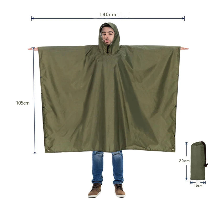 Poncho de Pluie Ultra-Résistant pour Randonnée et Camping - Imperméable, Léger, Universel, pour Hommes et Femmes BLACKBEARD OUTDOOR INDUSTRIES