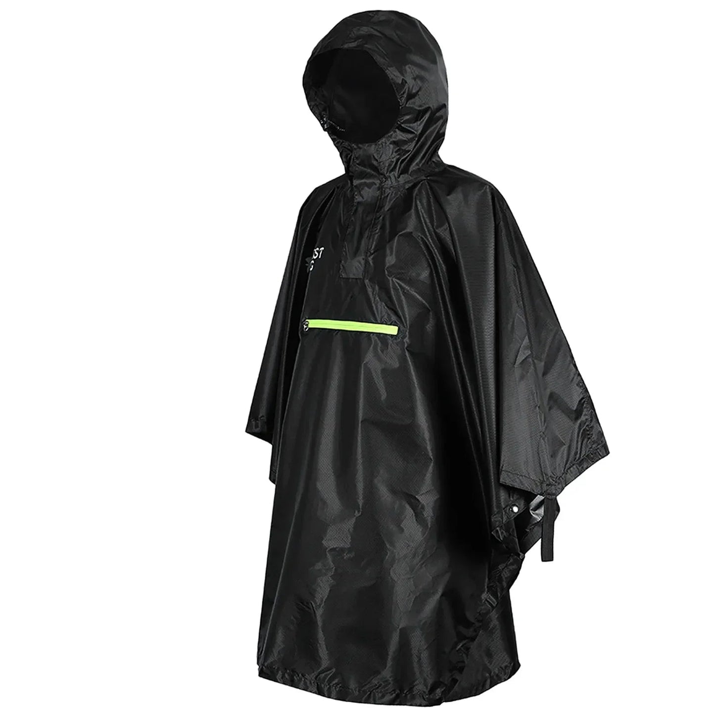 Poncho de Pluie avec Réflecteur - Imperméable Unisexe pour Vélo, Randonnée et Activités de Plein Air (Cape de Pluie, Capuche, Bande Réfléchissante) BLACKBEARD OUTDOOR INDUSTRIES