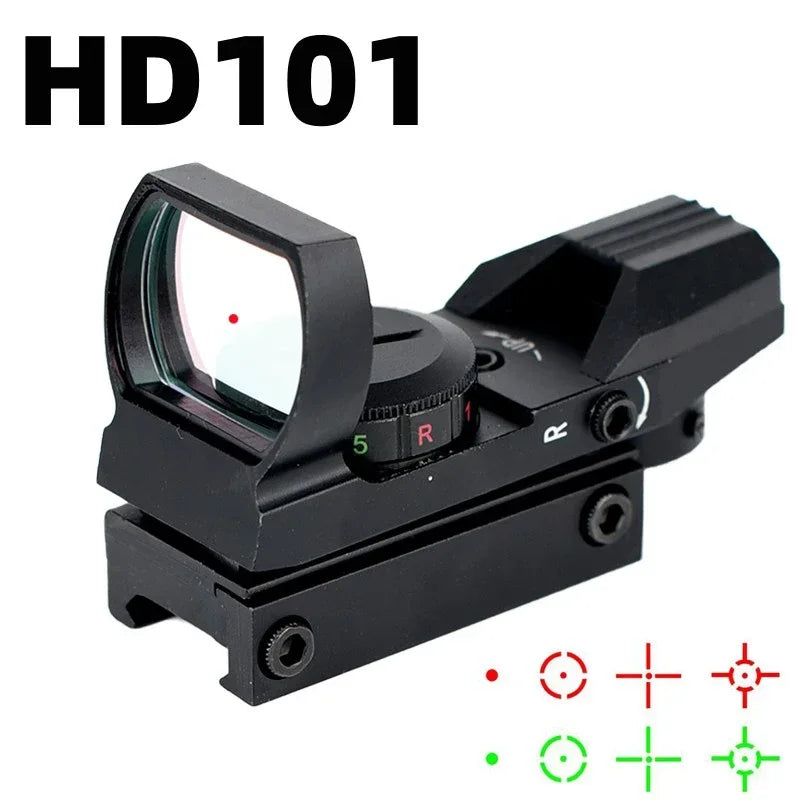 Viseur Reflex 1X40 HD101 Red Dot Sight — 4 Réticules Rouge/Vert pour Rail 11 mm ou 20 mm - BLACKBEARD OUTDOOR INDUSTRIES