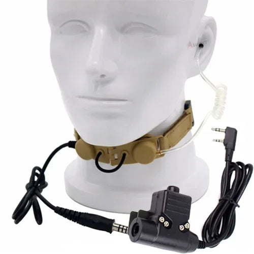 Laryngophone Z Tactical Z003 avec Tube Acoustique + Bouton PTT U94 – Compatible Radios BaoFeng, TYT, Retevis, Kenwood - BLACKBEARD OUTDOOR INDUSTRIES