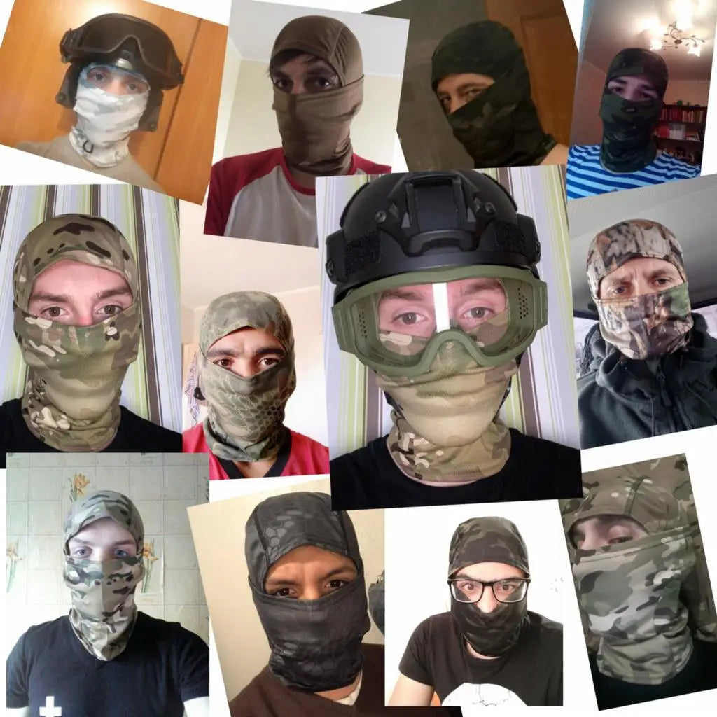 Balaclava Camouflage Multicam – Masque Intégral pour Ski, Cyclisme, Chasse, Airsoft et Plein Air - BLACKBEARD OUTDOOR INDUSTRIES