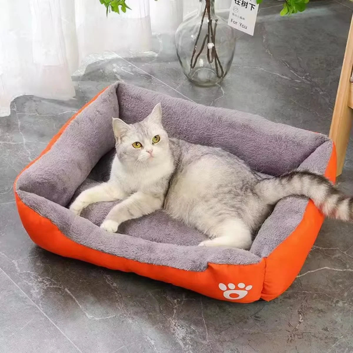 Maison Douillette Carrée pour Chien et Chat – Hiver | Imperméable, Chaude & Confortable Ma boutique