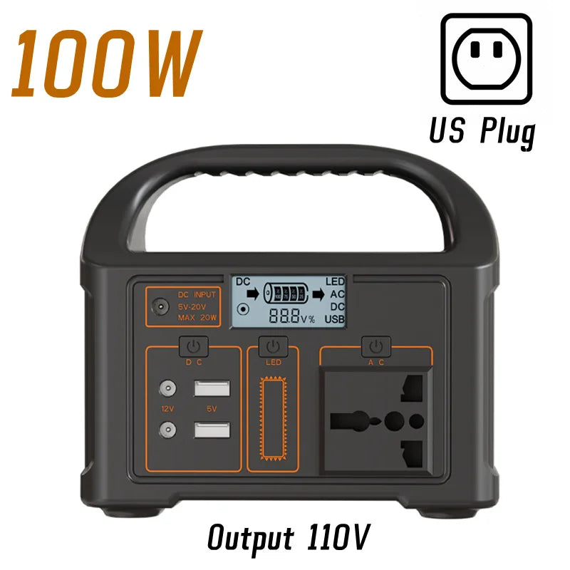 JSDsolar Power Station 100W – Générateur Solaire Portable avec Batterie LiFePO₄ 76.8Wh - BLACKBEARD OUTDOOR INDUSTRIES