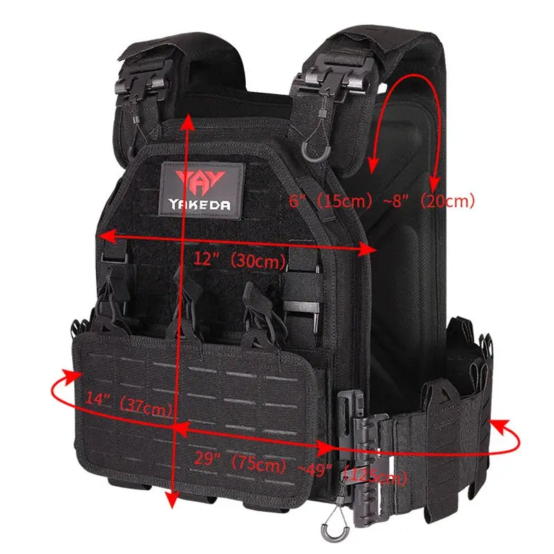 YAKEDA Tactical Vest 6094 – Gilet Tactique Multifonction Certifié CE Ma boutique