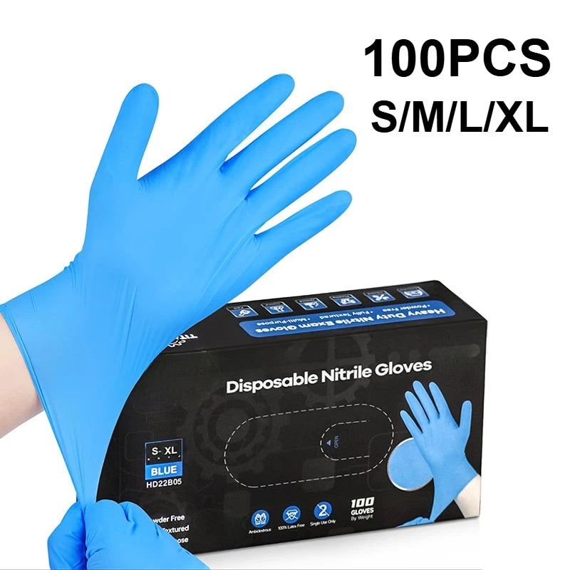 Gants en Nitrile Bleus - Gants Jetables pour le Nettoyage de Cuisine, Vaisselle et Travail - BLACKBEARD OUTDOOR INDUSTRIES