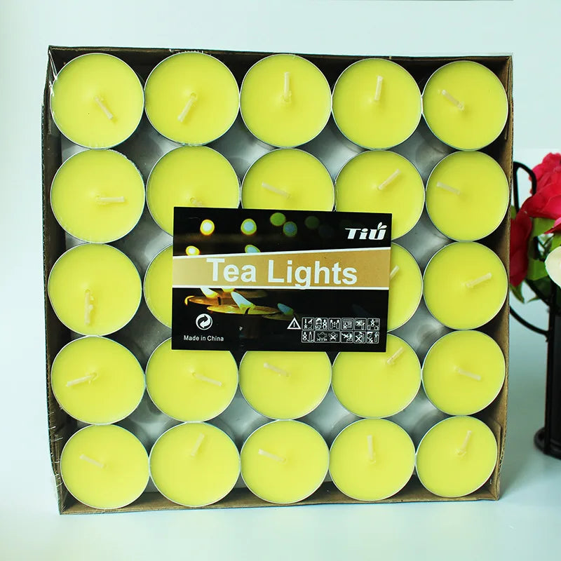 50 Bougies Parfumées Tea Light – Set de Bougies d'Ambiance pour Anniversaires, Mariages et Décoration Romantique - BLACKBEARD OUTDOOR INDUSTRIES