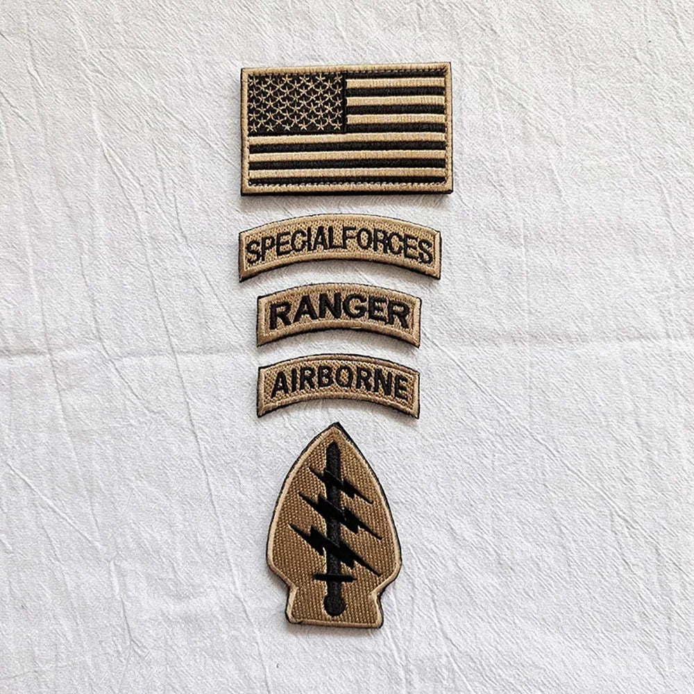 Patch Brodé Forces Spéciales avec Drapeau des États-Unis – avec Velcro pour Casque, Vêtements et Équipements Militaires - BLACKBEARD OUTDOOR INDUSTRIES