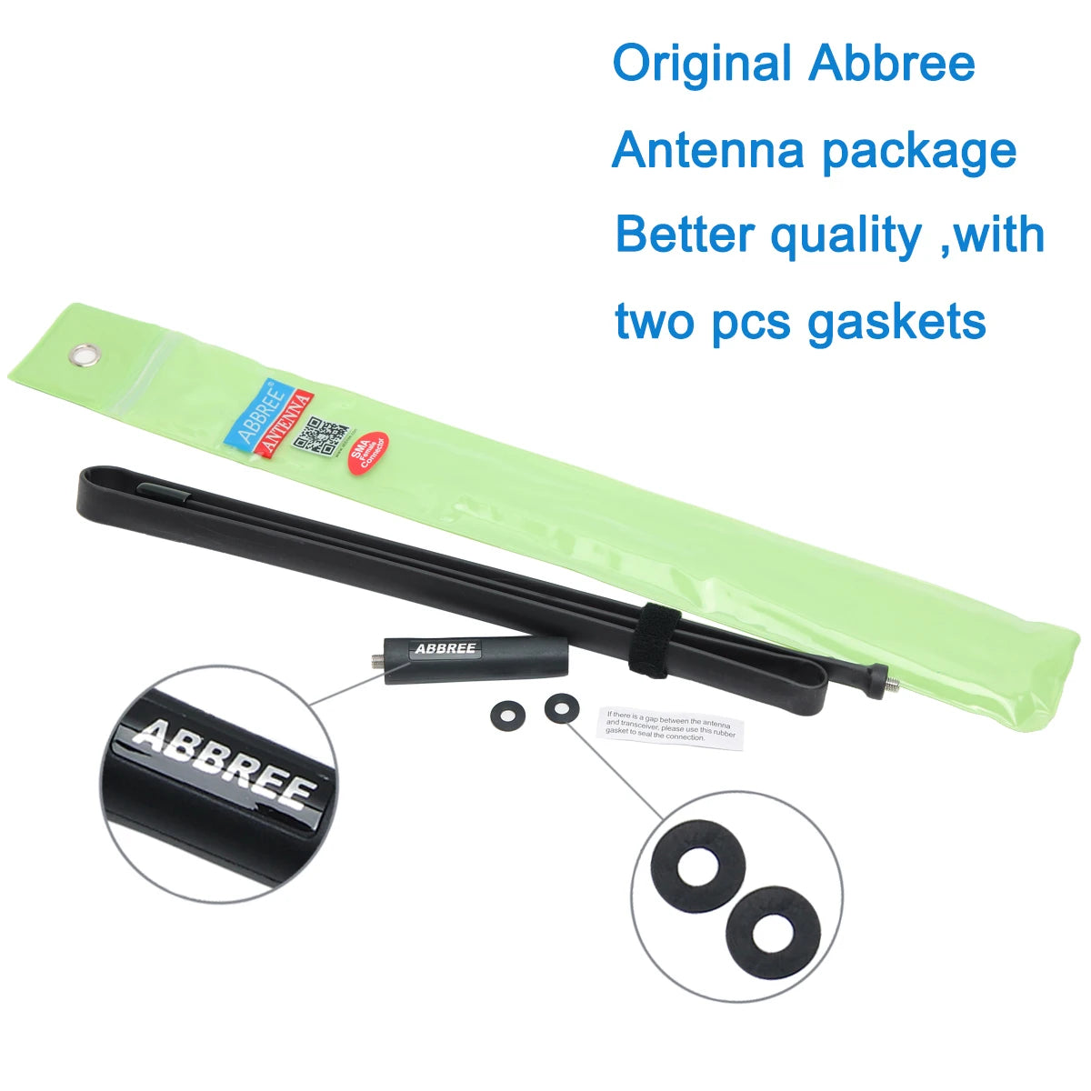 Antenne Tactique Pliable ABBREE CS – Dual Band VHF/UHF 144/430 MHz – SMA-Femelle - BLACKBEARD OUTDOOR INDUSTRIES