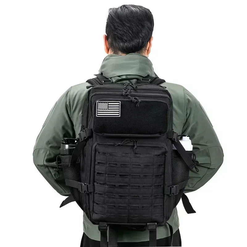 Sac à Dos Tactique 25L / 45L pour Homme et Femme – Laser Cut MOLLE, Sac Polyvalent pour Randonnée, École et Gym - BLACKBEARD OUTDOOR INDUSTRIES