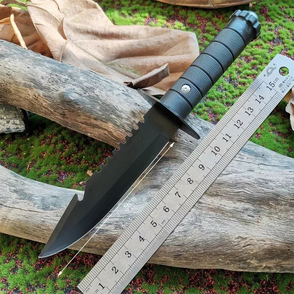 Outdoor Straight Knife – Couteau fixe tactique pour survie, chasse, camping et bushcraft - BLACKBEARD OUTDOOR INDUSTRIES