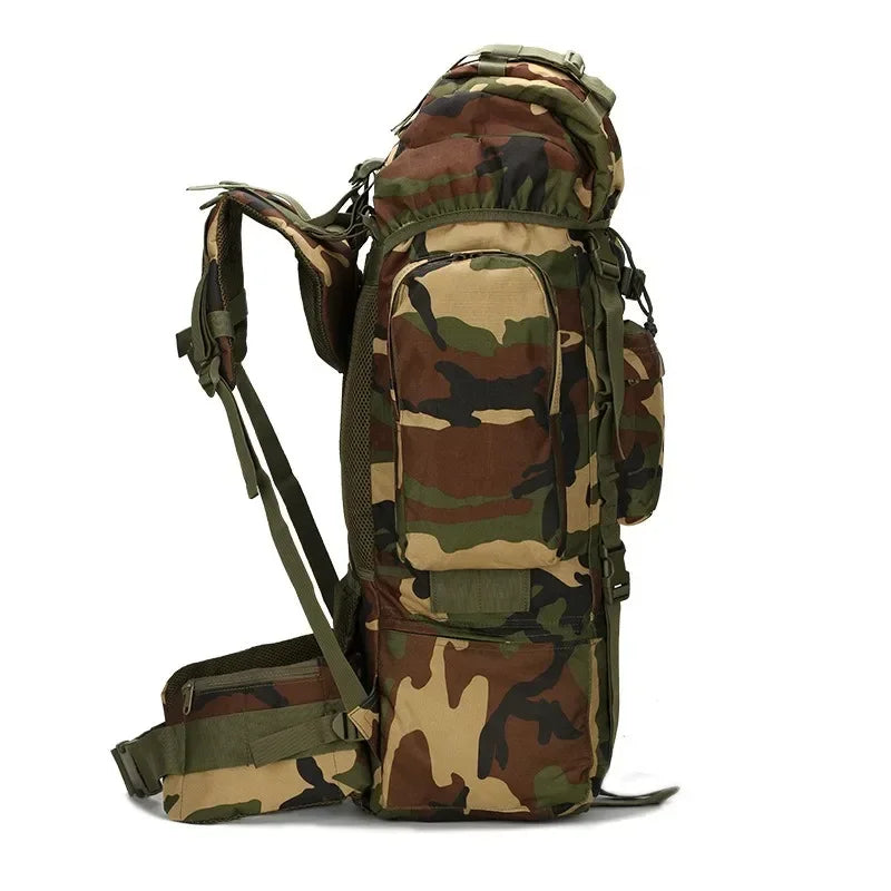 Sac à Dos de Randonnée 70L Imperméable avec Housse de Pluie – Grand Sac de Camping et Escalade - BLACKBEARD OUTDOOR INDUSTRIES