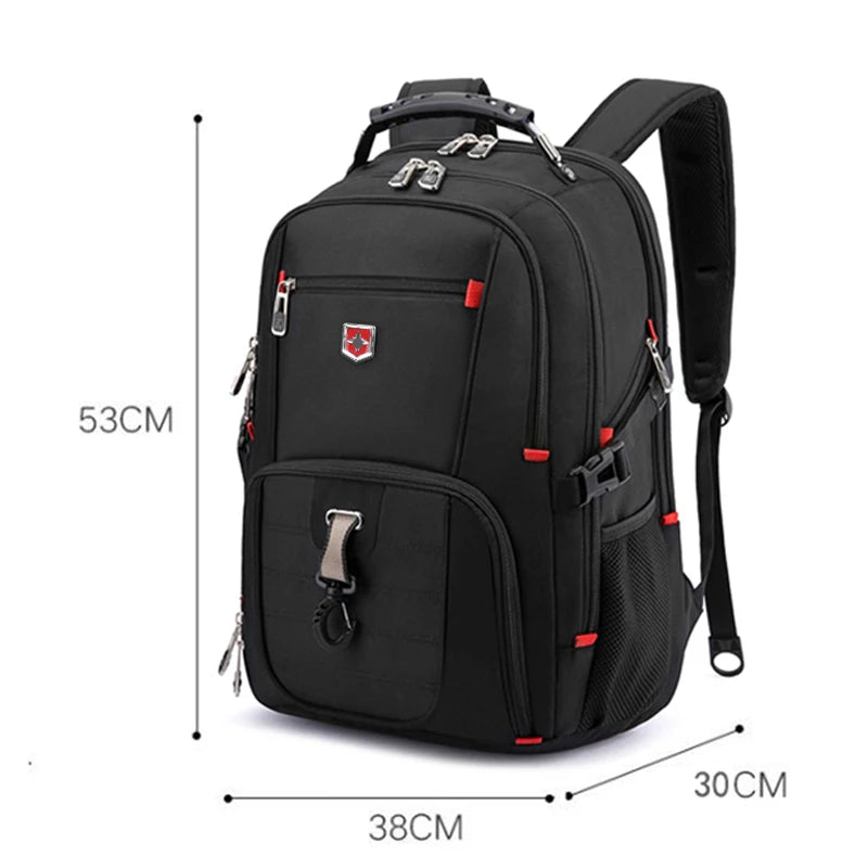 Sac à Dos Imperméable 20 pouces avec Port USB – Sac École et Voyage Antivol Unisexe à Haute Capacité - BLACKBEARD OUTDOOR INDUSTRIES