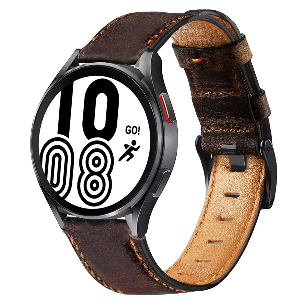 Bracelet en Cuir Rétro pour Montres Samsung Galaxy, Huawei, Amazfit et Plus - 20mm / 22mm BLACKBEARD OUTDOOR INDUSTRIES