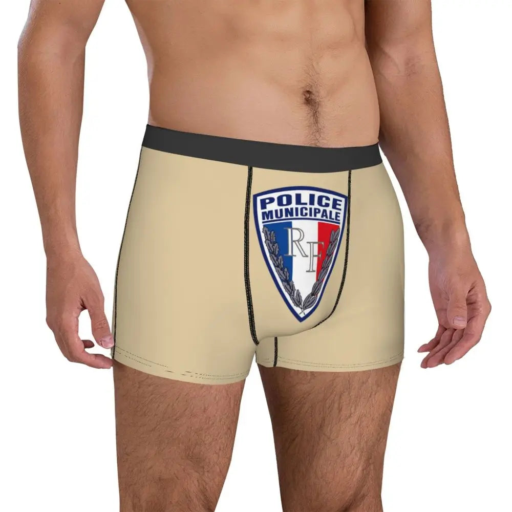Boxer Homme Insigne Police Municipale – Sous-vêtement Original et Confortable - BLACKBEARD OUTDOOR INDUSTRIES