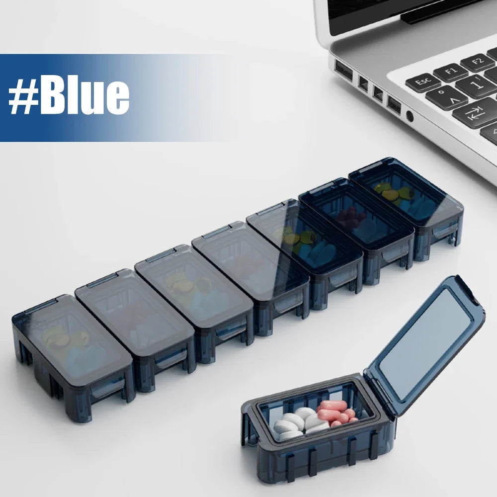 Pilulier Hebdomadaire XXL – Organiseur de Médicaments 7 Jours avec Compartiments Amovibles Ma boutique