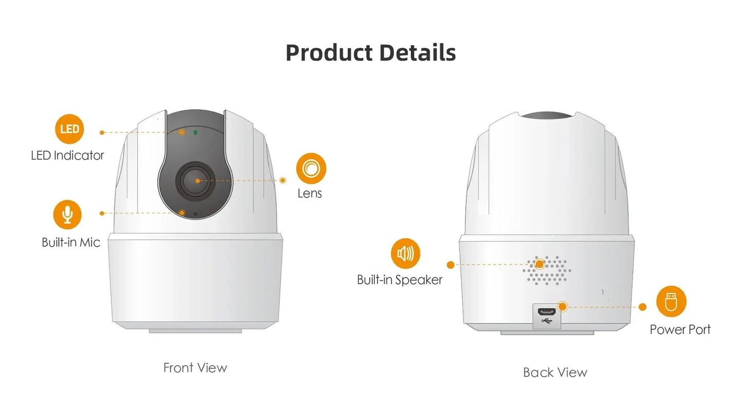 IMOU Ranger 2C 2MP – Caméra de Surveillance WiFi Intérieure à 360° | Babyphone | Détection Humaine | Audio Bidirectionnel | Vision Nocturne Ma boutique