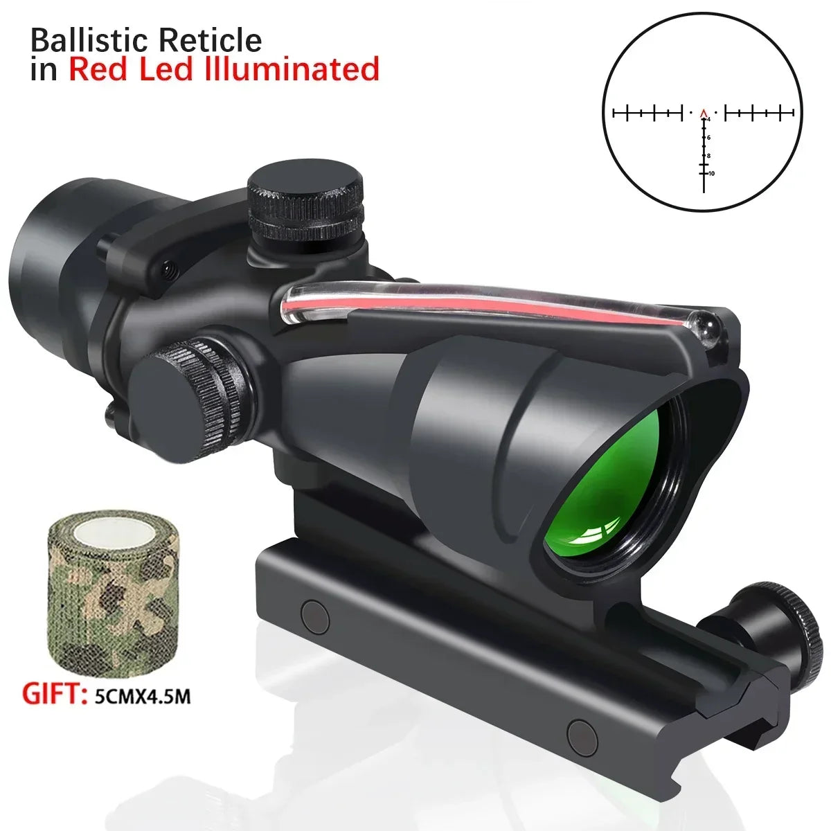 Lunette de Visée 4x32 Red Dot avec Fibre Optique - BLACKBEARD OUTDOOR INDUSTRIES