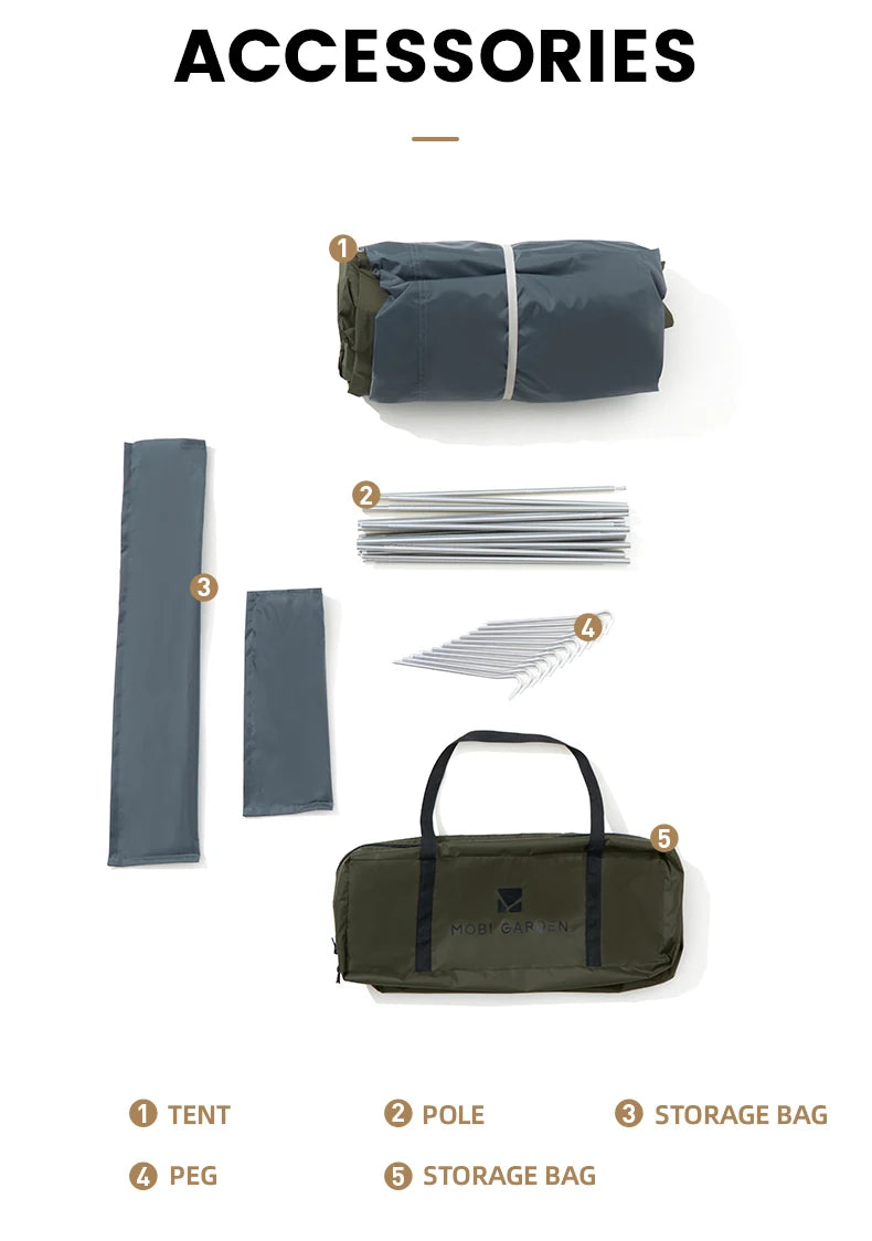MOBI GARDEN Tente de Trekking pour Camping et Randonnée - 3/4 Personnes - BLACKBEARD OUTDOOR INDUSTRIES