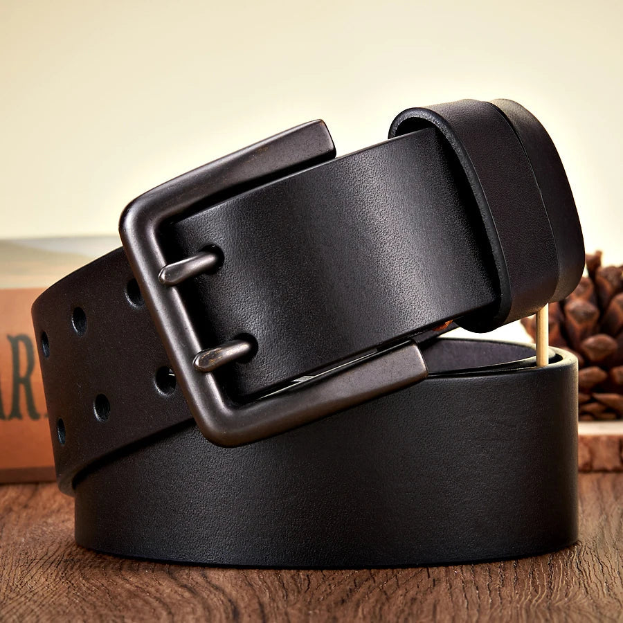 Ceinture en Cuir Véritable 100% - Boucle Double Trou Ma boutique