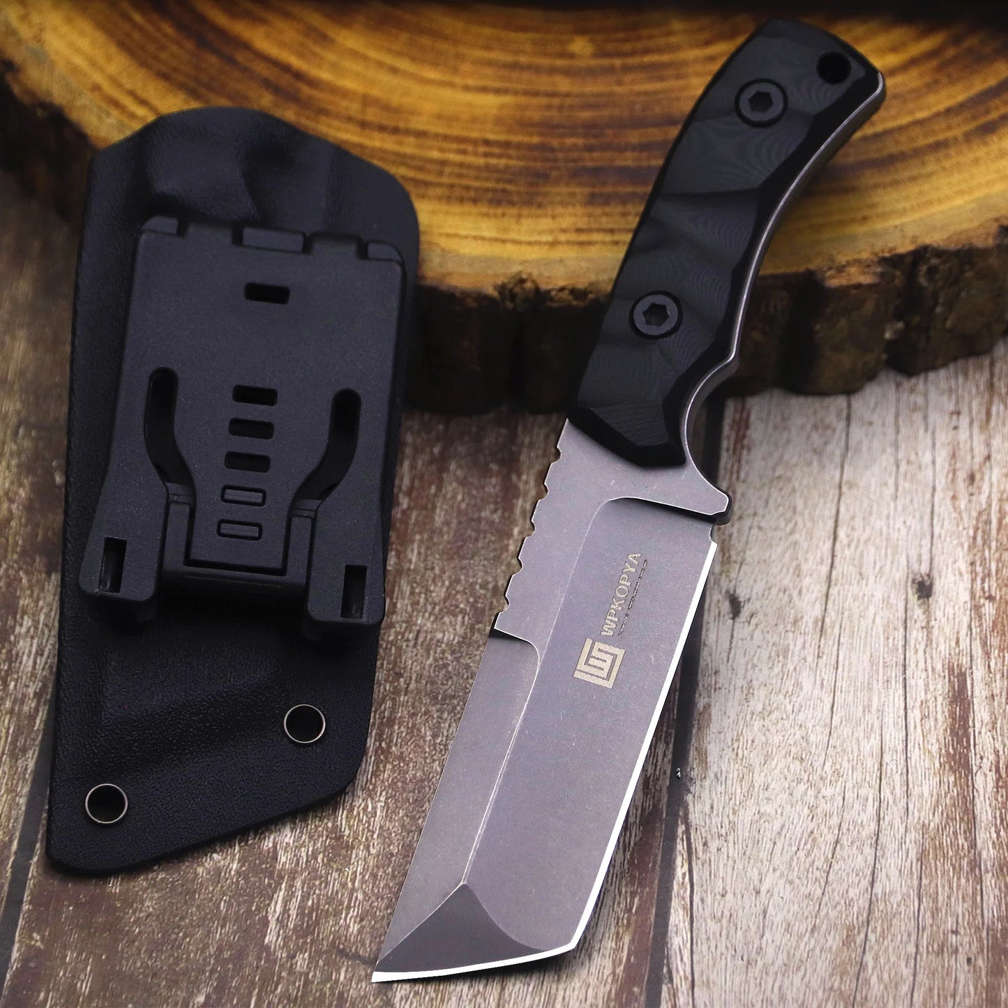 Couteau Outdoor Multi-Usage WPKOPYA USA – Lame 440C Full Tang + Étui K - BLACKBEARD OUTDOOR INDUSTRIES
