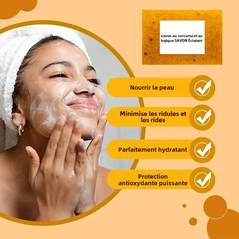 Savon au Curcuma et Acide Kojique – Exfoliant Naturel pour un Éclat Radieux de la Peau - BLACKBEARD OUTDOOR INDUSTRIES