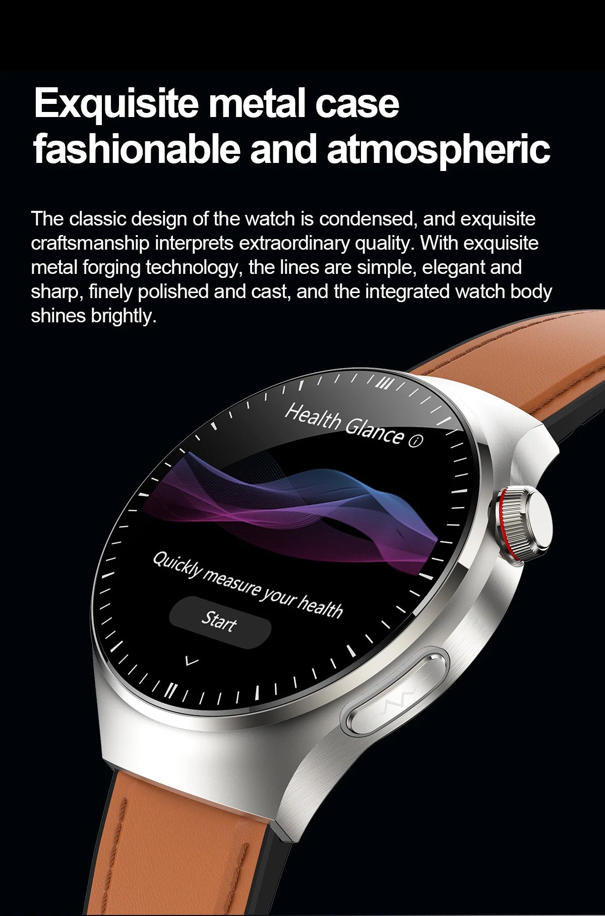 Montre Connectée Médicale GUHUAVMI TK26 – ECG+PPG – Uric Acid, Température, Lipides, Appels Bluetooth – Écran AMOLED 1.43” – Étanche IP68 - BLACKBEARD OUTDOOR INDUSTRIES