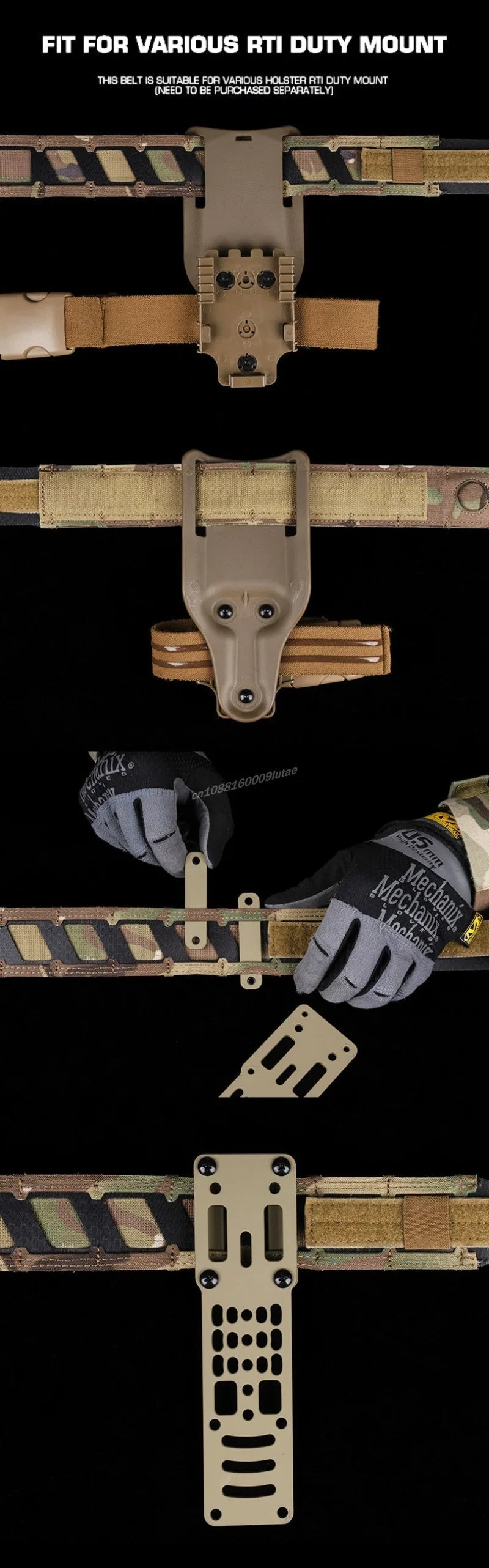 Ceinture Tactique Magnétique EDC - Ceinture de Combat à Libération Rapide pour Airsoft, CCW, Chasse et Utilisation Extérieure BLACKBEARD OUTDOOR INDUSTRIES