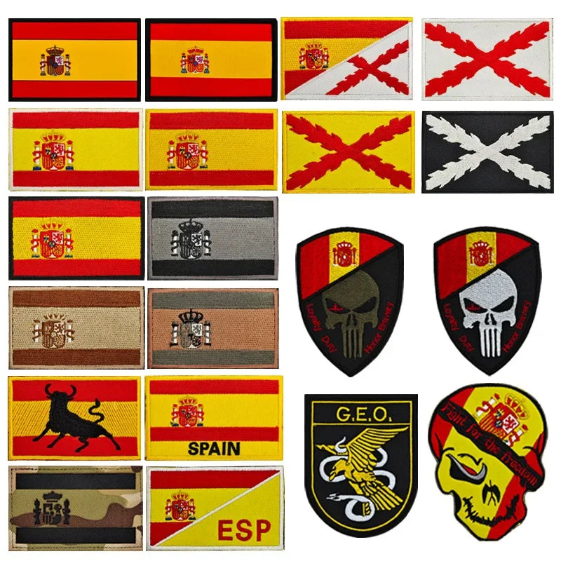 Patch Brodé Drapeau Espagnol – Patch Velcro 3D Écologique, Idéal pour Vêtements, Sacs, Accessoires et DIY - BLACKBEARD OUTDOOR INDUSTRIES
