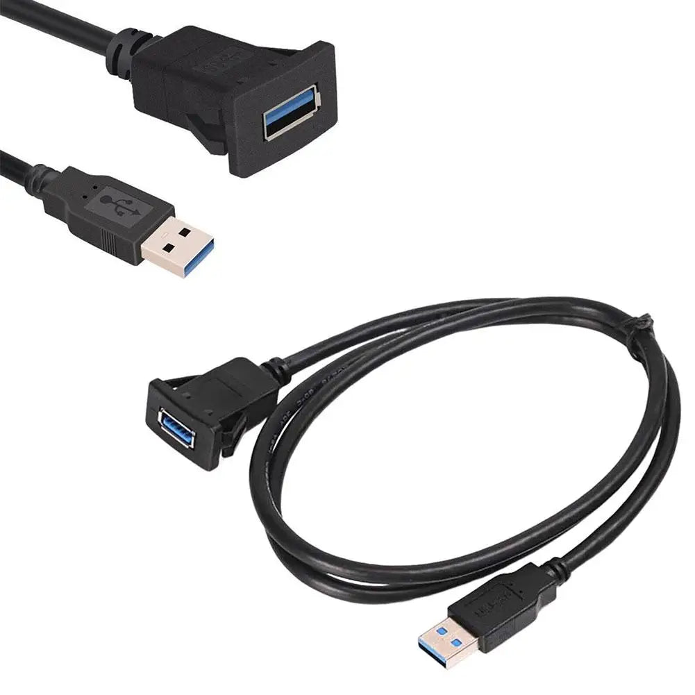 Câble USB 2.0 Encastrable pour Voiture / Camping-Car / Bateau – Montage Tableau de Bord (1 mètre) - BLACKBEARD OUTDOOR INDUSTRIES