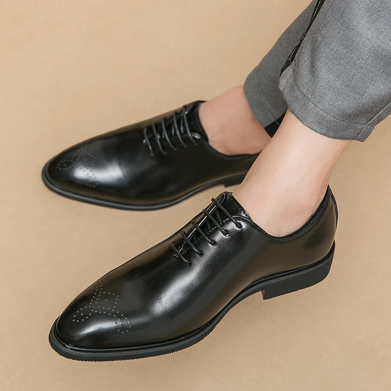 Chaussures de Banquet Classiques pour Homme - Chaussures en Cuir à Lacets - Élégantes et Confortables BLACKBEARD OUTDOOR INDUSTRIES