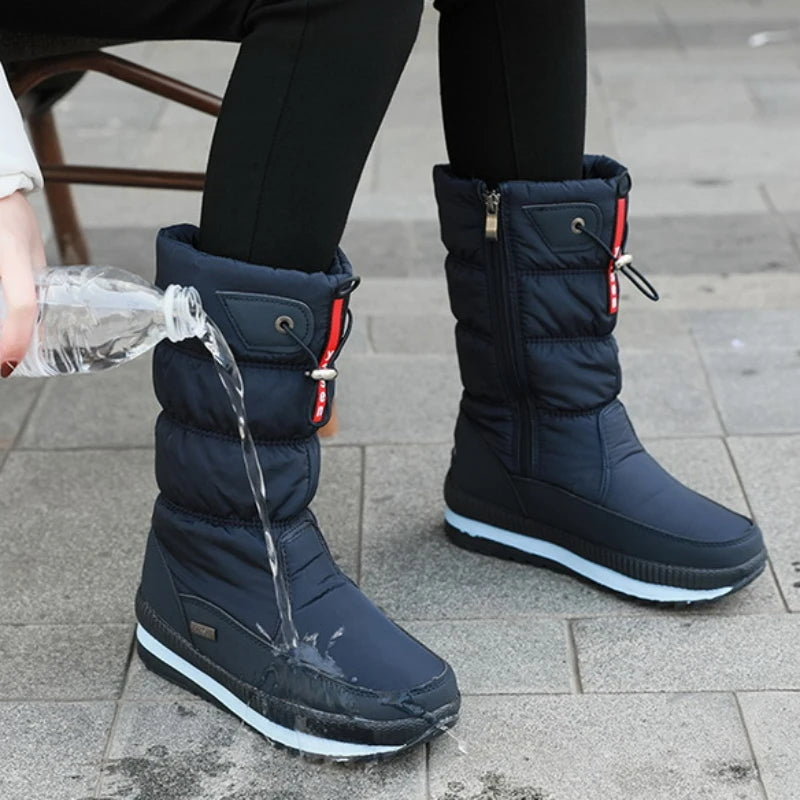 Bottes d’Hiver Femme à Plateforme – Chaudes, Antidérapantes, Mi-Mollet – Style Élégant et Confort Assuré - BLACKBEARD OUTDOOR INDUSTRIES