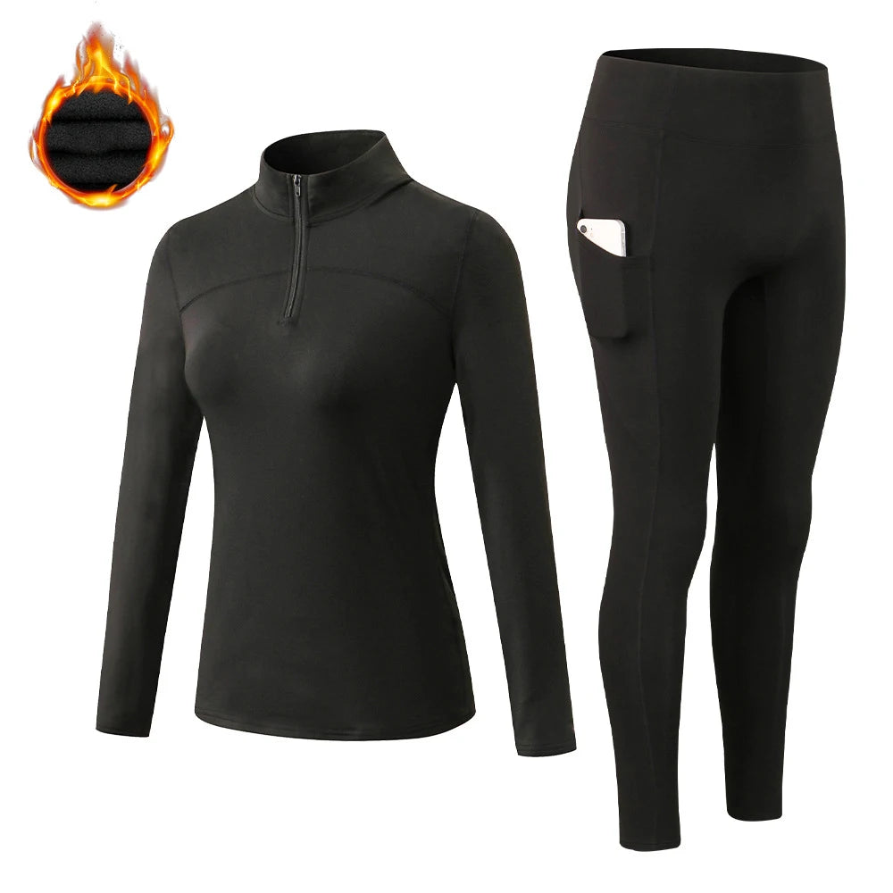 Ensemble de Sous-Vêtements Thermiques Femme – Longs Jambes Chaleur Maximale, Vêtement Thermique Deuxième Peau - BLACKBEARD OUTDOOR INDUSTRIES