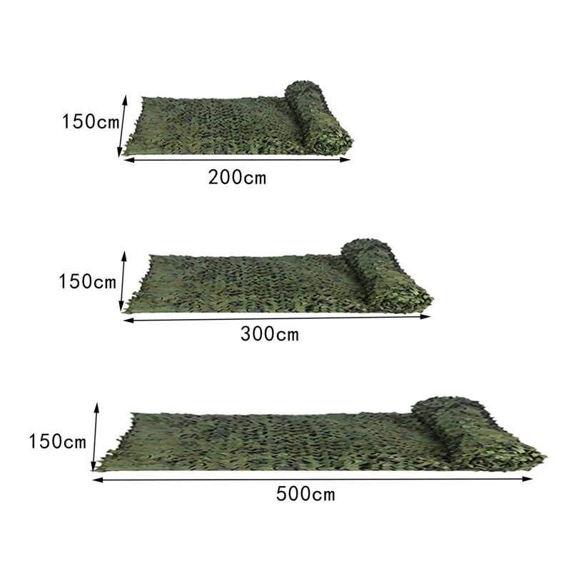 Filet de Camouflage - Filet de Camouflage pour Chasse, Tente de Jardin, Awnings de Voiture, Plusieurs Couleurs (Blanc, Bleu, Vert, Noir, Jungle, Désert) - BLACKBEARD OUTDOOR INDUSTRIES