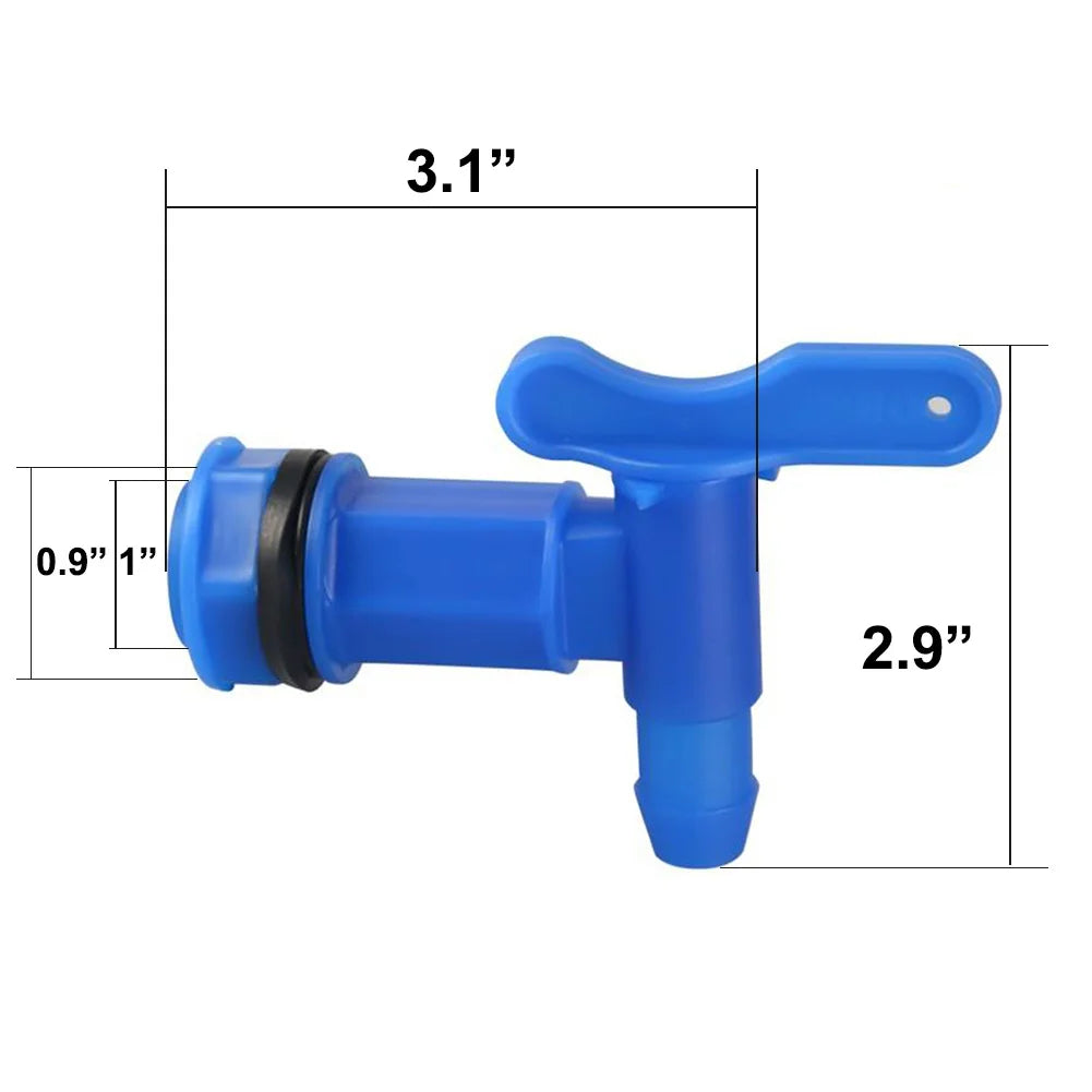 Robinet en Plastique pour Fût IBC – Robinet Auto-fabriqué pour Réservoir d'Eau, Bière, Jardin et Récupérateur d'Eau de Pluie - BLACKBEARD OUTDOOR INDUSTRIES